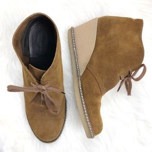 J. Crew McAllister Wedge Suede Ankle Boots